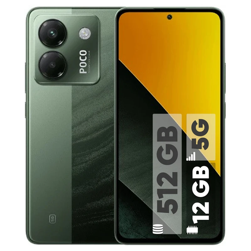 گوشی موبایل شیائومی مدل Poco M7 Pro 5G دو سیم کارت ظرفیت 512 گیگابایت و رم 12 گیگابایت - گلوبال - دارای 18 ماه گارانتی و ریجستر شده