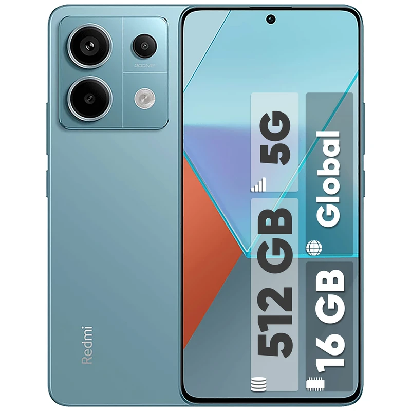 گوشی موبایل شیائومی مدل Redmi Note 13 Pro 5G دو سیم کارت ظرفیت 512 گیگابایت و رم 16 گیگابایت - پک چین رام گلوبال -دارای 18 ماه گارانتی شرکتی و ریجستر شده 