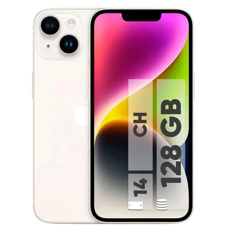 گوشی موبایل اپل مدل (Not Active) iPhone 14 CH دو سیم کارت ظرفیت 128 گیگابایت و رم 6 گیگابایت - نات اکتیو - دارای 18 ماه گارانتی و ریجستر شده