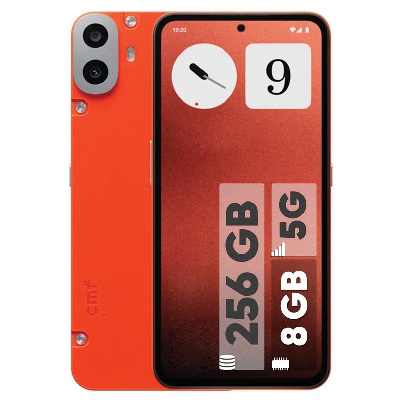 گوشی موبایل ناتینگ مدل CMF Phone 1 دو سیم کارت ظرفیت 256 گیگابایت و رم 8 گیگابایت - 18 ماه گارانتی شرکتی و ریجستر شده