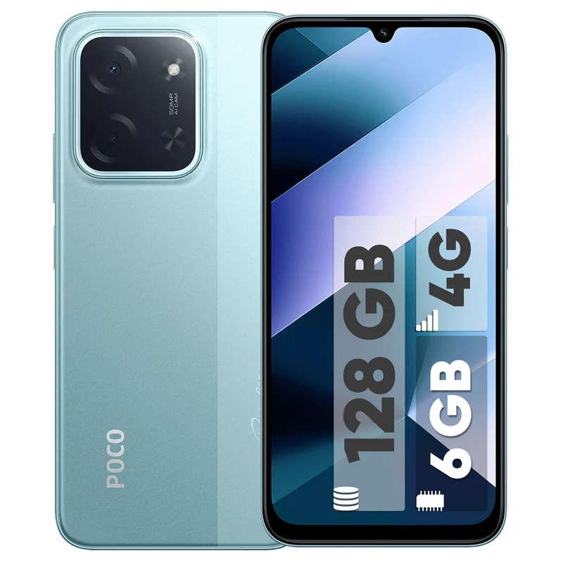 گوشی موبایل شیائومی مدل Poco C85 دو سیم کارت ظرفیت 128 گیگابایت و رم 6 گیگابایت - گلوبال - دارای 18 ماه گارانتی و ریجستر شده