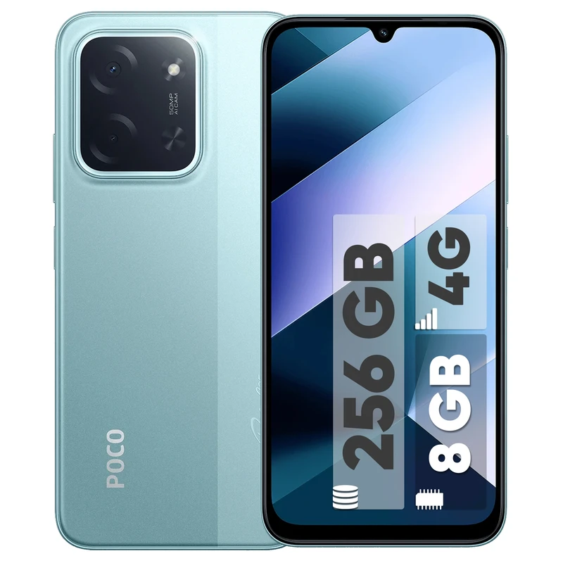 گوشی موبایل شیائومی مدل Poco C85 دو سیم کارت ظرفیت 256 گیگابایت و رم 8 گیگابایت - گلوبال - دارای 18 ماه گارانتی و ریجستر شده